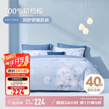 博洋家纺床上用品四件套纯棉被套床单100%棉套件全棉被罩1.8米床