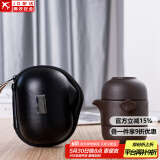 正扬紫砂旅行茶具套装家用便携户外办公出游车载一人泡茶一壶二杯陶瓷 紫砂企鹅旅行茶具+茶巾茶罐