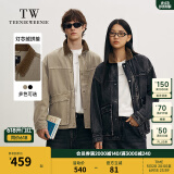 Teenie Weenie Men【男女同款】小熊男装牛仔夹克2025年春季新款拼接外套 卡其色 XL