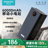 罗马仕（ROMOSS）充电宝60000毫安时大容量22.5W超级快充智能数显户外移动电源 适用直播苹果华为小米手机 22.5W丨60000mAh