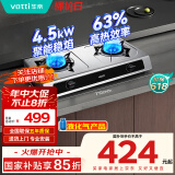 华帝（VATTI）国家补贴20%家用不锈钢台式燃气灶4.5kW猛火灶熄火保护煤气灶双灶台灶具i10112T【液化气商品】