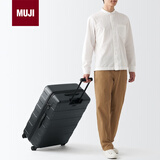 MUJI可自由调节拉杆高度硬壳拉杆箱行李箱 黑色拉链4S/4A 30英寸