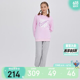 NIKE3BRAND 耐克童装男女童2025年纯棉毛圈卫衣+裤子套装