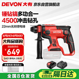 大有（Devon）20V工业级无刷充电锂电电锤5401打混凝土电镐开凿4.0Ah单电快充