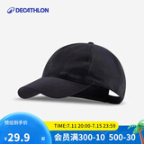 迪卡侬帽子男女鸭舌帽防帽黑色_经典款TC100（58cm可调节）均码4237279