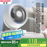 夏普（Sharp）电风扇/桌面空气循环扇/香薰小风扇/台式风扇/学生宿舍小型风扇多角度摇头轻音节能PJ-CA200B