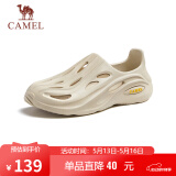 骆驼（CAMEL）男士快穿镂空运动凉鞋时尚沙滩洞洞拖鞋 G13M834091 山沙 44 