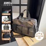 班哲尼旅行包男士行李包大容量衣物收纳袋可套拉杆行李箱出差斜跨手提包