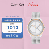 凯文克莱（Calvin Klein）CK手表Logo款钢带石英中性腕表情侣手表生日礼物25200033