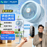 美菱（MeiLing）电风扇/循环扇/家用落地扇/台立地三用对流风扇全自动摇头AI语音遥控定时MPF-DG2689Pro蓝色款