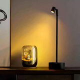 旻胜led充电酒吧台灯户外高杆射灯餐厅桌面餐桌清吧桌灯氛围灯小夜灯 射灯【黑色单头】 暖白光