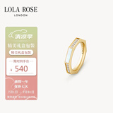 LOLA ROSE罗拉玫瑰八边形戒指宝石简约节日礼物送女友生日礼物女