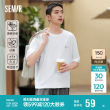 森马（Semir）[凉感抗菌吸湿速干]遮热短袖T恤男t25春夏新款印花109925100102