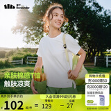 蕉下（beneunder）安心品质t恤女短袖凉感宽松吸汗防晒户外CC959霜奶白L