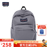 JANSPORT杰斯伯书包轻便双肩包男女旅行包简约背包电脑包学生校园 4QUE7H6雾灰-侧袋+隔层