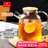 heisou 北欧耐热玻璃花茶壶围炉煮茶蜡烛加热花茶壶1800ml C1802