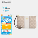 蔻驰（COACH）【品牌直供】女士拉链腕包小号钱包手拿包沙黄色CW854IMXDM