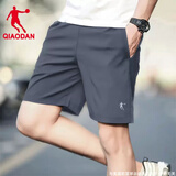 乔丹运动短裤男夏季薄款冰丝速干宽松休闲裤篮球跑步健身训练裤子男 385深灰-梭织薄款 XL /180