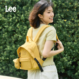 Lee时尚帽檐双肩包2026新款户外亲子旅游轻便背包大容量通勤学生书包 姜黄色（小号/可放9.7寸ipad）