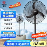 华生（Wahson）电风扇家用落地扇交流定频电扇立式工业扇18吋牛角扇低噪大风量宿舍办公车间商用强力风扇FS-D1806
