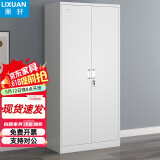 栗轩 文件柜铁皮柜办公室财务会计凭证柜资料储物收纳工具五节柜 带锁 通体五层档案柜 0.5mm