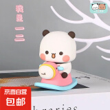 新款一二布布摇摇车载汽车中控台摆件车内可爱用品情侣公仔 木马款【一二】