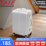EAZZ【一体铝框｜退换免费】行李箱铝镁合金拉杆箱旅行箱登机密码皮箱 高端 铝框-白色 26英寸 中长途 开学大容量行李箱