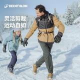 迪卡侬NH100男士冬季雪地徒步防泼水保暖长裤 深绿色 38