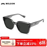 MOLSION陌森潮流太阳镜女2025肖战同款墨镜男方框高清偏光MS3129&MS3128 MS3128C11透灰框+灰色片 偏光