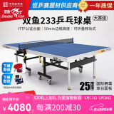 双鱼（DOUBLE FISH）专业乒乓球桌标准比赛训练室内家用训练球桌可折叠式乒乓球台案子 专业大赛级233【国际ITTF认证】