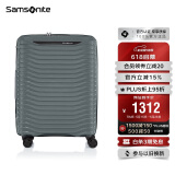 新秀丽（Samsonite）行李箱20英寸简约大波浪箱登机拉杆箱旅行箱KJ1钢青色密码箱