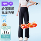 婧麒（JOYNCLEON）孕妇裤春夏款薄款外穿阔腿休闲裤无托腹孕妇装 黑色XL Jyk178379