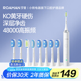 罗曼（ROAMAN）电动牙刷牙医推荐48000高振频深层清洁护龈送情侣成人男女朋友生日节日礼物6刷头家电国家补贴T3白
