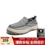 森达男鞋春夏一脚蹬平底休闲鞋舒适透气布鞋男V7R13BM3 灰色1NK01BM4 41