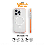 猩球卫士高级感防指纹适用Apple/苹果iPhone16Pro磁吸瓦楞手机壳超薄行李箱条纹保护套磨砂MagSafe外壳橙