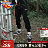 dickies休闲裤 男女同款新复古回潮印花多口袋束口工装裤百搭8 黑色 30