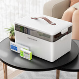 佳帮手药箱 家用大号医药箱家庭装多功能药品收纳盒医疗箱 白色2层