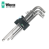 维拉（WERA）德国内六角不锈钢扳手套装进口加长球头平头维修工具 05022720001