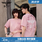 BOY LONDON【元气少女】男女同款短袖夏季粉色时尚百搭潮牌休闲T恤 粉色 【L,XL预售14天内发货】 S