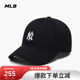 MLB帽子男女软顶棒球帽虞书欣明星同款运动鸭舌帽3ACP7701N-50BKS-F
