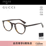 古驰（GUCCI）光学眼镜男女款复古优雅板材圆框专业配近视眼镜礼物GG0121O-002
