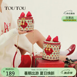 toutou女包2025送女友链条单肩斜挎水桶包红色情人节生日礼物女孩