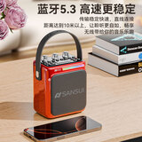 山水（SANSUI）T80 户外K歌专用广场舞音响蓝牙音箱大音量低音炮手提蓝牙音箱便携式无线充电麦克风乐器音响 红色