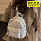 梵昇昱双肩包小背包大学生包包女可爱通勤百搭小背包银色轻便迷你小书包 迷你双肩小背包【银色】