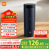 米家小米电热水杯加热杯热水壶 保温烧水杯 350ml迷你便携式旅行出差 智能恒温 316L不锈钢内胆 藏蓝色