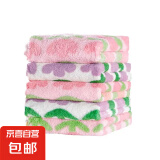 珊瑚绒印花小抹布擦手巾加厚柔软多功能随机花清洁厨房玻璃家用 30*30cm印花随机色 5条