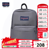 JANSPORT杰斯伯书包便携双肩包男旅行简约背包电脑包学生校园情侣520 4QUT7H6雾灰-带侧边袋