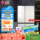 LG冰箱 655升双开对开门电冰箱 变频风冷无霜 节能净味养鲜 快速冷冻制冰 大容量超薄家用玻璃门 凝脂白S652GTW16B
