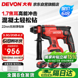 大有20V无刷充电电锤两用锂电锤冲击钻工业级电锤DRH双电5.0标充
