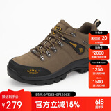 骆驼（CAMEL）户外登山鞋男 耐磨徒步鞋牛皮户外鞋 A63202a6015 棕色 39